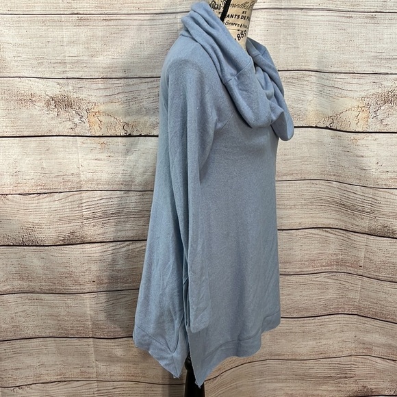 Soft Surroundings B’Call Tunic Top Cowl Neck NWT Blue Size XS Petite So Soft - Picture 3 of 11